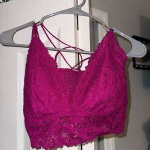 Victoria's Secret Magenta Lace Bralette